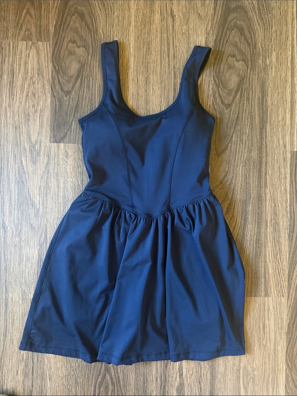 Yogalicious Navy Scoop Neck Mini Skater Dress